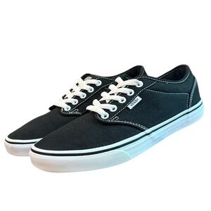 Vans Classic Off The Wall Women’s Black and White Canvas Sneakers Size 9